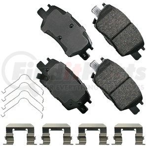 ACT1844 by AKEBONO - ProACT Ultra Premium Ceramic Disc Brake Pad Kit