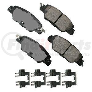 ACT1846 by AKEBONO - ProACT Ultra Premium Ceramic Disc Brake Pad Kit