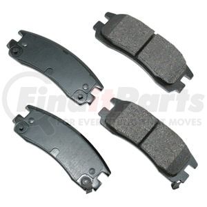 ACT814 by AKEBONO - ProACT Ultra Premium Ceramic Disc Brake Pad Kit