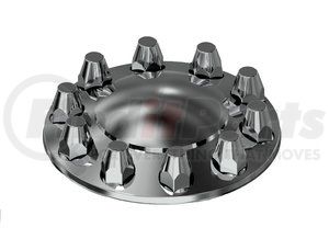 15200 by AMERICAN CHROME - ABS Front Cover Kit - Removable Cap, 10 Lug, 33mm Push On with Flange