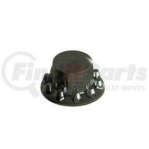 15605 by AMERICAN CHROME - ABS Black Rear Cover Kit- Removable Cap, 10 Lug, 33mm Threads with Flange