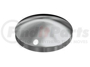 16100 by AMERICAN CHROME - Axle Hub Cap - Front, No Notch, 8.72 in. OD, 2.63 in. Height, Chrome, Baby Moon