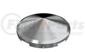 16150 by AMERICAN CHROME - Axle Hub Cap - Front 4 Notch, 8.72 in. OD, 3.08 in. Height, Chrome, Conical