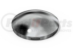 16160 by AMERICAN CHROME - Axle Hub Cap - Front 4-Notch, 8.72 in. OD, 2.56 in. Height, Chrome, Baby Moon