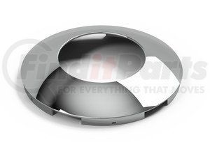 16510 by AMERICAN CHROME - Axle Hub Cap - Front, 5-Notch, 8.72 in. OD, 2.56 in. Height, Chrome, Baby Moon
