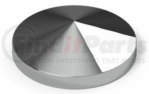 16940 by AMERICAN CHROME - Axle Hub Cap - Rear, 8 in. ID, 3.08 in. Height, Chrome, Conical