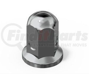 17806 by AMERICAN CHROME - Wheel Fastener Cover - Nut Cover, 33 x 64mm Tall Boy with Flange, Chrome