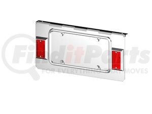 20130 by AMERICAN CHROME - License Plate Holders, 20" Length, 8" Hgt, 2 Mounts, 1 License, 2 Lights, Chrome