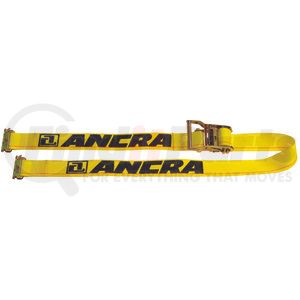 48672-13 by ANCRA - Ratchet Tie Down Strap - 2 in. x 144 in., Yellow, Polyester, with Spring load E Fittings