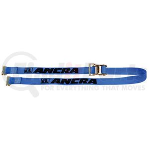 48672-15 by ANCRA - Ratchet Tie Down Strap - 2 in. x 20', Blue, Polyester, with Spring load E Fittings