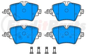 602601 by ATE BRAKE PRODUCTS - ATE Original Semi-Metallic Front Disc Brake Pad Set 602601 for BMW, Mini, Toyota