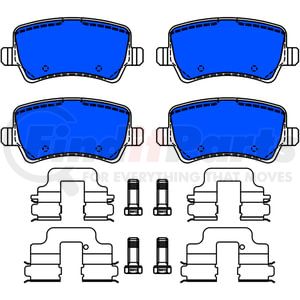 602722 by ATE BRAKE PRODUCTS - ATE Original Semi-Metallic Rear Disc Brake Pad Set 602722 for Land Rover, Volvo