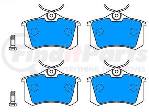 602937 by ATE BRAKE PRODUCTS - ATE Original Semi-Metallic Rear Disc Brake Pad Set 602937 for Volkswagen