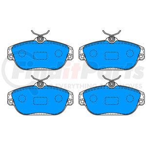 602985 by ATE BRAKE PRODUCTS - ATE Original Semi-Metallic Front Disc Brake Pad Set 602985 for Volvo