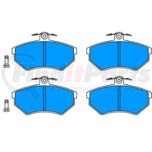 602957 by ATE BRAKE PRODUCTS - ATE Original Semi-Metallic Front Disc Brake Pad Set 602957 for Volkswagen