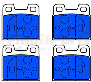 603011 by ATE BRAKE PRODUCTS - ATE Original Semi-Metallic Rear Disc Brake Pad Set 603011 for Alfa Romeo