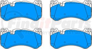 604839 by ATE BRAKE PRODUCTS - ATE Semi-Metallic Front Disc Brake Pad Set 604839 for Audi, Mercedes-Benz