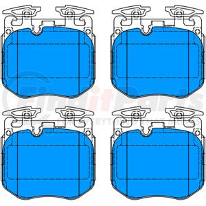 604896 by ATE BRAKE PRODUCTS - ATE Original Semi-Metallic Front Disc Brake Pad Set 604896 for BMW