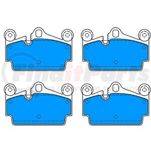 604976 by ATE BRAKE PRODUCTS - ATE Semi-Metallic Rear Disc Brake Pad Set 604976 for Audi, Porsche, Volkswagen