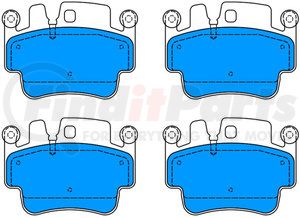 604987 by ATE BRAKE PRODUCTS - ATE Original Semi-Metallic Front Disc Brake Pad Set 604987 for Porsche