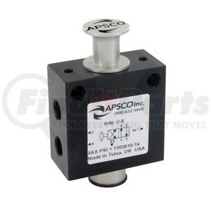 V-8 by APSCO - Air Control Valve - 4-Way Push-Pull, 2-Position, Single Spool, Double Acting