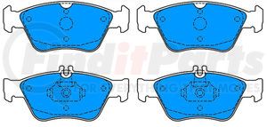 607086 by ATE BRAKE PRODUCTS - ATE Original Semi-Metallic Front Disc Brake Pad Set 607086 for Mercedes-Benz