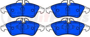 607196 by ATE BRAKE PRODUCTS - ATE Semi-Metallic Front Disc Brake Pad Set 607196 for Dodge, Freightliner