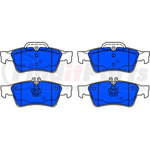 607259 by ATE BRAKE PRODUCTS - ATE Original Semi-Metallic Rear Disc Brake Pad Set 607259 for Mercedes-Benz