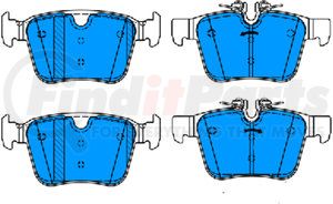 607326 by ATE BRAKE PRODUCTS - ATE Semi-Metallic Rear Disc Brake Pad Set 607326 for Jaguar, Land Rover, Volvo