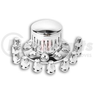 0344P by ROADMASTER - Chrome Rear ABS Axle Cover Kit. Steel or aluminum wheel, 10 Lug, 33mm