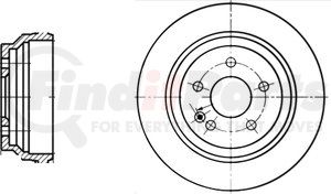 412213 by ATE BRAKE PRODUCTS - ATE Original Rear Disc Brake Rotor 412213 for Mercedes Benz