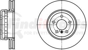 424251 by ATE BRAKE PRODUCTS - ATE Original Rear Disc Brake Rotor 424251 for BMW