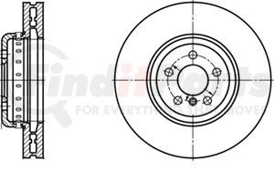 436119 by ATE BRAKE PRODUCTS - ATE Original Front Left Disc Brake Rotor 436119 for BMW