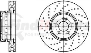 436134 by ATE BRAKE PRODUCTS - ATE Original Front Disc Brake Rotor 436134 for Mercedes Benz