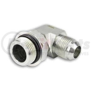 6801-12-16 by TOMPKINS - 90 Degree Hydraulic Adapter Fitting, Male JIC to Male O-Ring, Steel