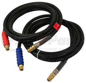 11-8112 by PHILLIPS INDUSTRIES - Air Brake Air Line - 12 ft., Pair, Black Rubber with Red and Blue Grips