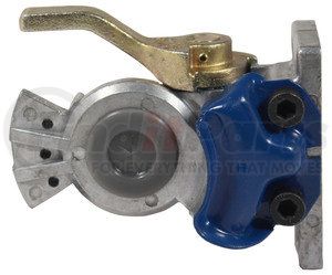 12-336 by PHILLIPS INDUSTRIES - Air Brake Service Gladhand Coupler with Shut-Off Petcock - Surface Mount, Blue
