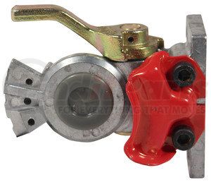 12-338 by PHILLIPS INDUSTRIES - Air Brake Service Gladhand Coupler with Shut-Off Petcock - Surface Mount, Red