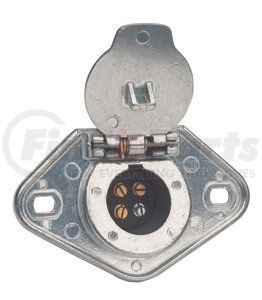 15-400 by PHILLIPS INDUSTRIES - Trailer Receptacle Socket - 4-Way, Wire Insertion, Split Pin