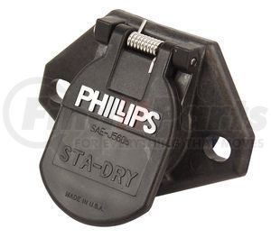 16-720 by PHILLIPS INDUSTRIES - Trailer Receptacle Socket - 2 Holes, Wire Insertion, Split Pin