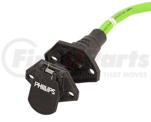 16-7403 by PHILLIPS INDUSTRIES - QCS2® Harness - Straight back, 48'' blunt-cut cable, includes socket