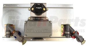 16-95240 by PHILLIPS INDUSTRIES - Trailer Nosebox Assembly - 20 Amp Circuit Breakers, Galvanized Mounting Plate