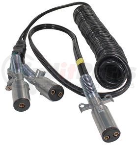 23-2630 by PHILLIPS INDUSTRIES - Cable Assembly - Liftgate, Dual Pole "Y" Adapter, Coiled, 15 Ft., 2/4 ga., with Zinc Die-Cast Plugs (Please allow 7 days for handling. If you wish to expedite, please call us.)