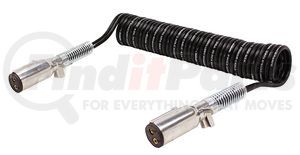 23-2629 by PHILLIPS INDUSTRIES - Dual Pole Socket - 15 ft., Dual Pole, Coiled, 2/4 ga., 1 Ground, 1 Hot