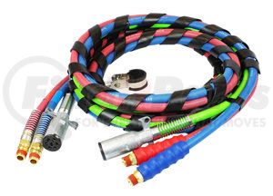 Phillips Industries 30-2151 Wire Loom 3-IN-1 Electrical & Air Assemblies - 12', ABS with zinc die-cast plugs, rubber air
