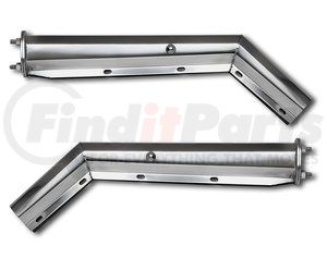 647S-SL by ROADMASTER - Stainless steel spring-loaded mud flap hanger, taper style, 45 degree angled (one pair) 2.5