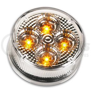1824-2AC by ROADMASTER - 2-1/2" Amber Clear Lens 4 Bright LED Light. 2-Prong connection