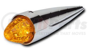 1951A by ROADMASTER - 19 LED Torpedo Cab Marker Light. Chrome Plastic Housing. 2-Wire Lead