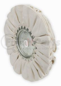 8025-6 by ROADMASTER - 6" White Airway Buffing Wheel 12-ply; 5/8" and 1/2" Arbor