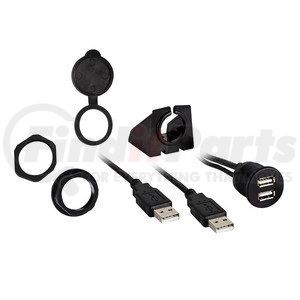 IBR74 by THE INSTALL BAY - USB Pass Through Extension Cable, Dual, Male to Female, 3 ft.